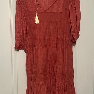 Rust Bohemian Mini Dress